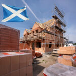 Social housing under construction in Scotland with scaffolding and bricks, symbolising efforts to tackle homelessness