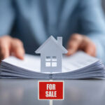 House model on documents with a “For Sale” sign, representing landlords planning to sell amid legislative changes