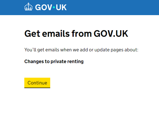 How to get Government updates for landlords