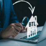 Buy-to-let mortgage market analysis displayed on a laptop as activity trends are examined