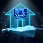 BTL Deals logo inside a glowing house outline held in a hand, symbolising buy to let mortgage options
