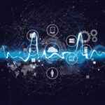 Abstract digital network visual representing collection and analysis of private rented sector enforcement data