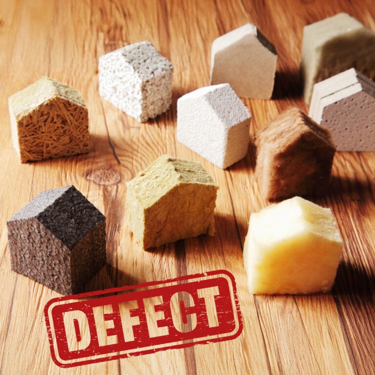 Samples of different home insulation materials highlighting issues linked to defective government insulation schemes