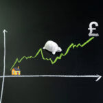 Chalk-drawn house price chart with a turtle symbolising slow but steady UK housing market growth