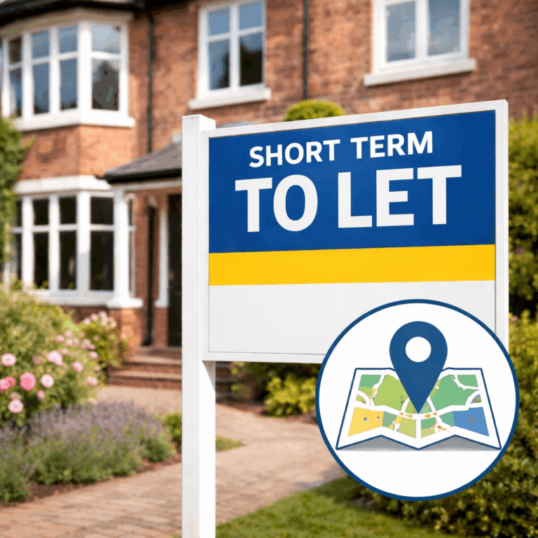 Short-term let sign outside a London home highlighting 90-day rental limit debate