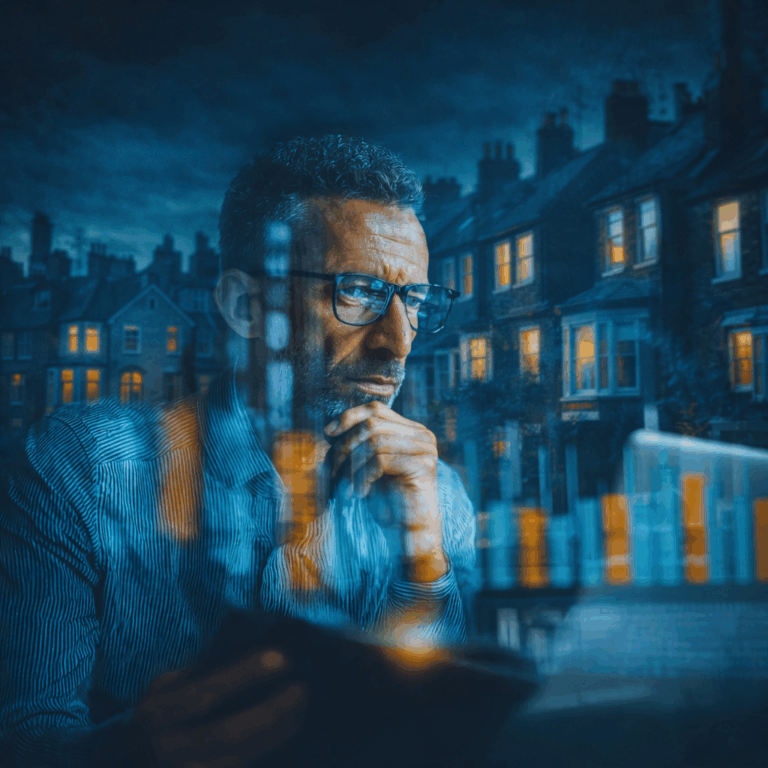 Wealthy investor reviewing buy-to-let performance amid UK property market uncertainty