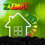 Graphic of EPC energy rating scale and house outline illustrating PRS energy efficiency targets