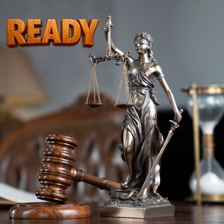 Lady Justice statue and gavel symbolising county court possession hearings under the Renters’ Rights Act.