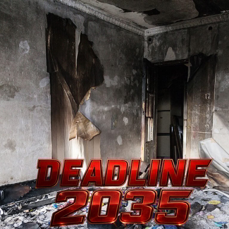 Fire-damaged rental property highlighting concerns over housing standards and safety