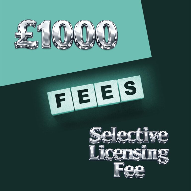 £1000 selective licensing fee and “fees” blocks highlighting landlord costs in East Marsh scheme
