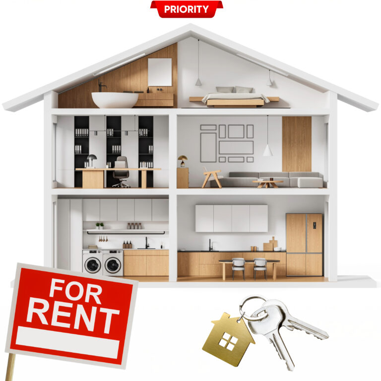 Cutaway illustration of a modern rental home with “For Rent” sign highlighting strong tenant demand in 2026