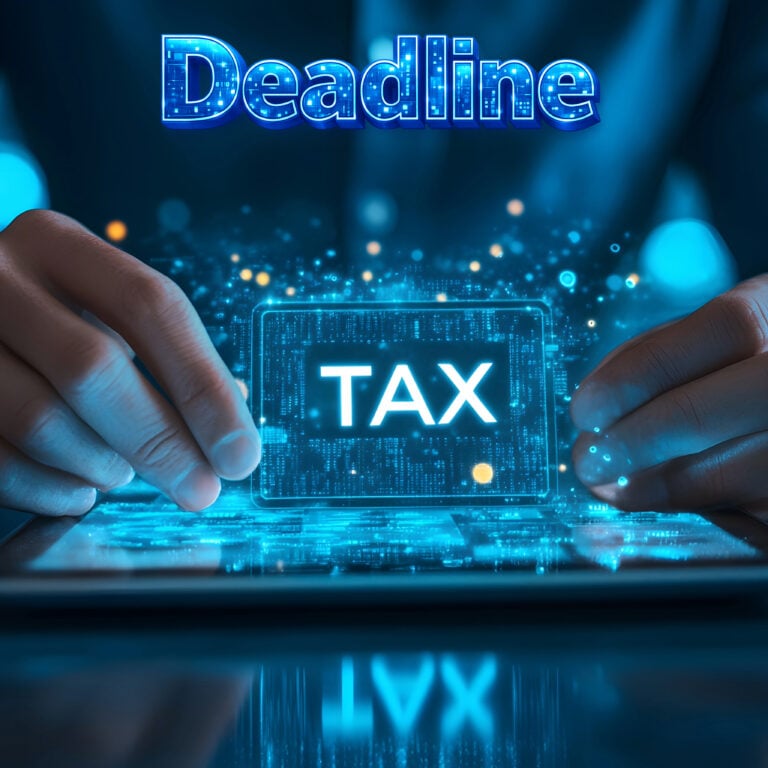 Digital tax interface representing Making Tax Digital deadline for landlords and agents