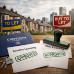 Croydon property licensing approvals with HMO and selective licensing documents stamped approved