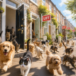 Pets outside rental homes highlighting new rights for tenants to request pet ownership
