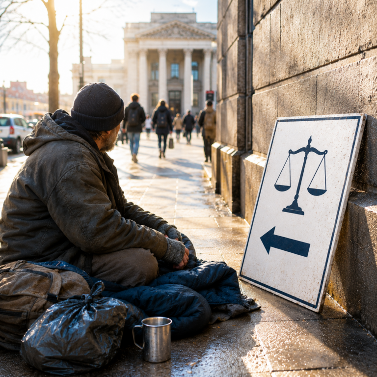 Tenant facing homelessness seeks free legal advice near court