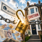 Broken padlock symbolising eviction loopholes and Section 8 rent arrears disputes in UK housing