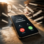 Phone showing landlord association call amid Renters’ Rights Act concerns