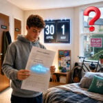 Student reviewing a tenancy agreement before changes under the Renters' Rights Act