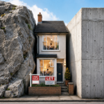 Landlord property squeezed between obstacles, illustrating challenges selling a tenanted home after Section 21 abolition