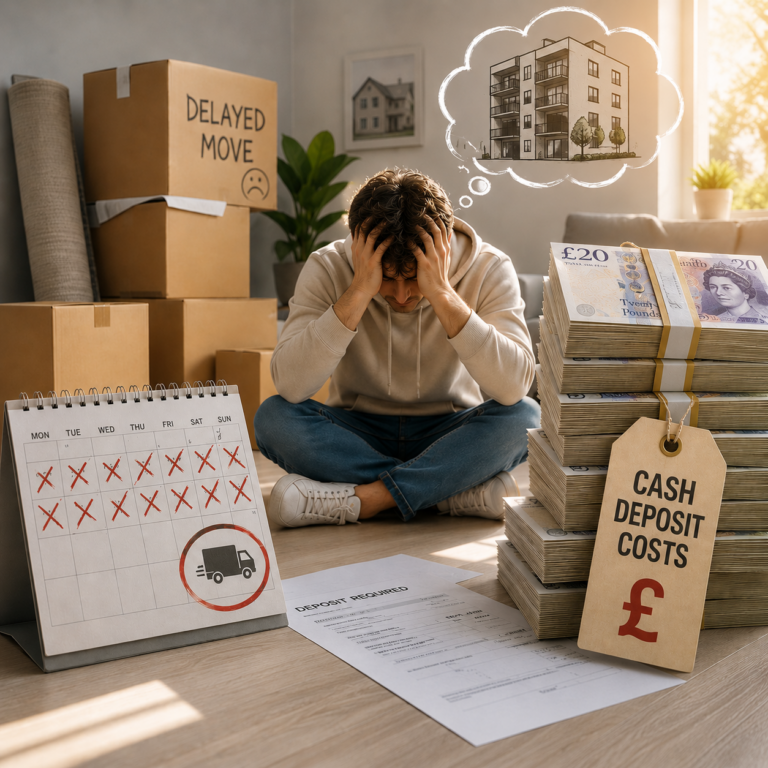 Tenant delaying a house move due to high rental deposit costs and affordability pressures