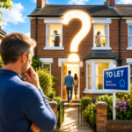 Rental property with prospective tenants and a question mark, illustrating concerns about adding a permitted occupier