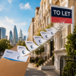 To Let sign outside London homes with rent payments consuming a tenant’s annual income