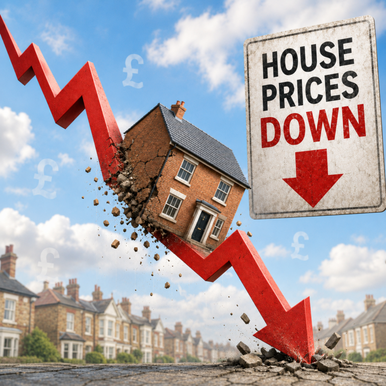 UK house prices decline as Halifax reports a second consecutive monthly fall, led by London and the South East.
