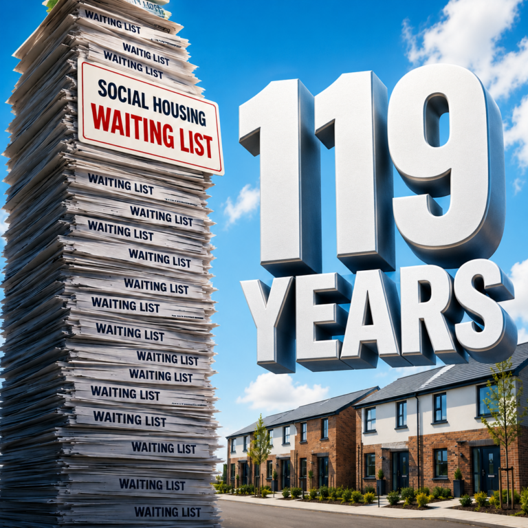 Social housing waiting list reaches 119 years as demand far outpaces new home construction in England