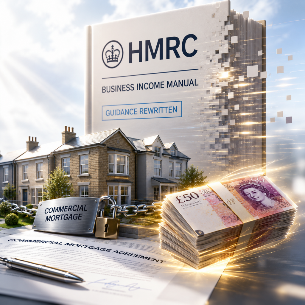 Commercial mortgage refinancing replacing personal capital under HMRC guidance for property businesses.