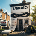Illustration of a neglected rental property highlighting landlord complaints and the proposed PRS Ombudsman reforms.