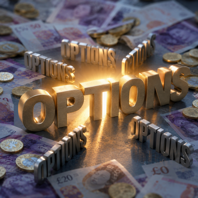 Buy-to-let mortgage options graphic with UK banknotes and coins representing new landlord lending choices.