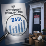 Government housing data and eviction notice illustrating analysis of the Renters' Rights Act before reforms took effect.