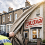 Exterior of a terraced house illustrating an unlicensed HMO targeted by Coventry City Council enforcement action.
