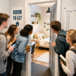 Flatsharers queue to view a room as record tenant demand increases competition for rental rooms