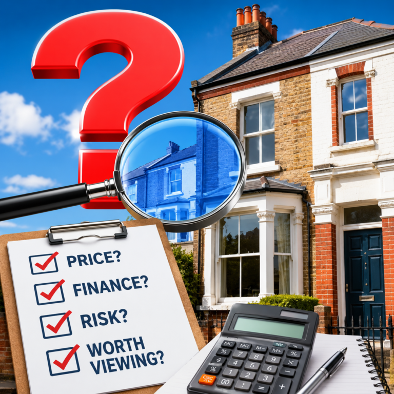 BTL property screening for price, finance and risk before deciding whether a viewing is worthwhile