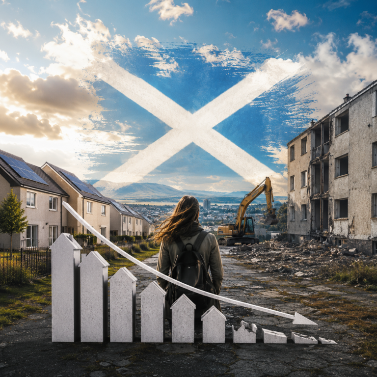 Scotland housing emergency illustrated by declining housing stock, demolition and falling supply