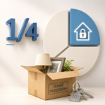 Tenant possessions box and house keys illustrating landlord possession challenges after Section 21 abolition