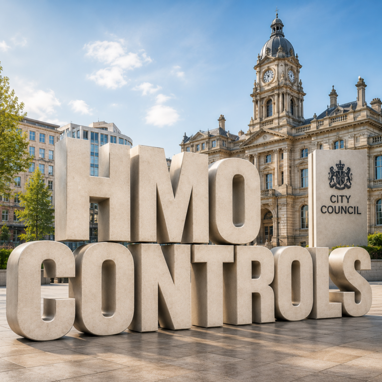 Burnley council building representing proposed planning controls on small HMO conversions