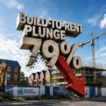 Build-to-rent starts fall 79% as construction activity slows on UK residential developments.