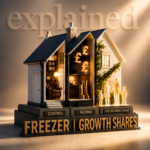 Cross-section illustration of a property company using freezer and growth shares for family succession planning.