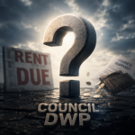 Question mark representing uncertainty over Council DWP or Universal Credit rent payments stopping for tenants