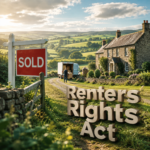 Sold sign outside a rural cottage highlighting concerns over the Renters’ Rights Act and rural rental housing.