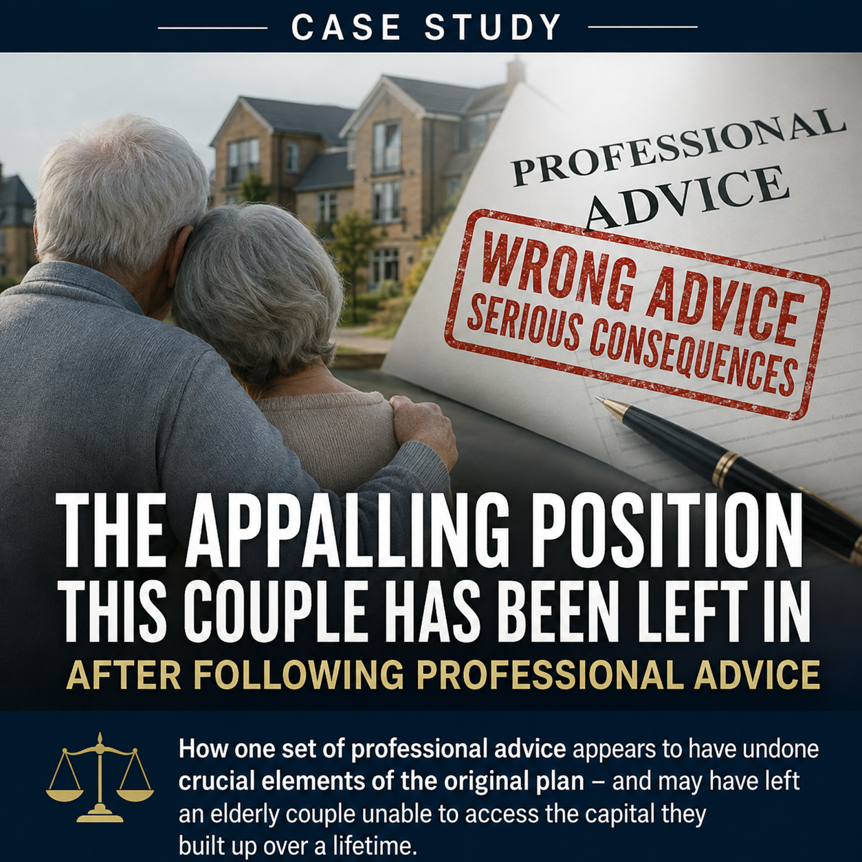 Case study: How later professional advice may have left a landlord couple unable to access their own capital