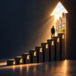 Rising pound steps illustrate UK private rent growth as monthly rents reach £1,400