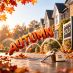 Autumn housing market with sold sign and house keys reflecting renewed buyer activity despite rising mortgage rates.