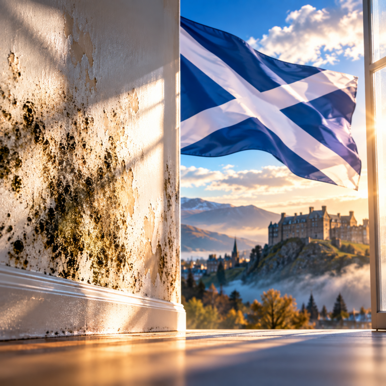 Damp and mould in a Scottish rental property ahead of Awaab’s Law taking effect