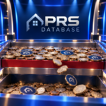 PRS Database graphic with property-themed coins illustrating the annual registration cost for landlords