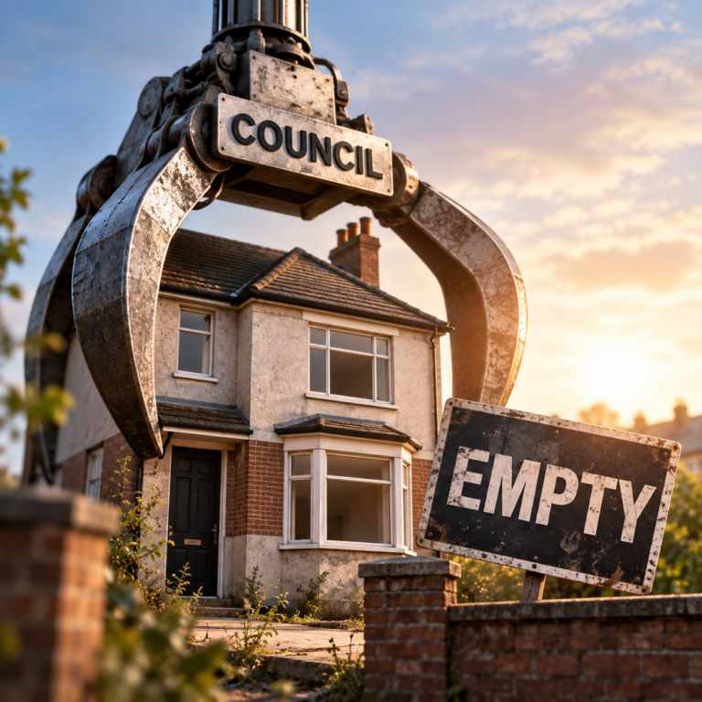 Council claw over an empty home illustrating plans to bring long-term vacant properties back into use