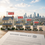 To let signs above rental homes illustrating shrinking supply under the Renters’ Rights Act