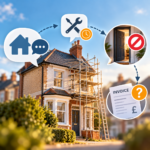 Landlord repair workflow showing contractor delays, tenant access issues and an unresolved invoice